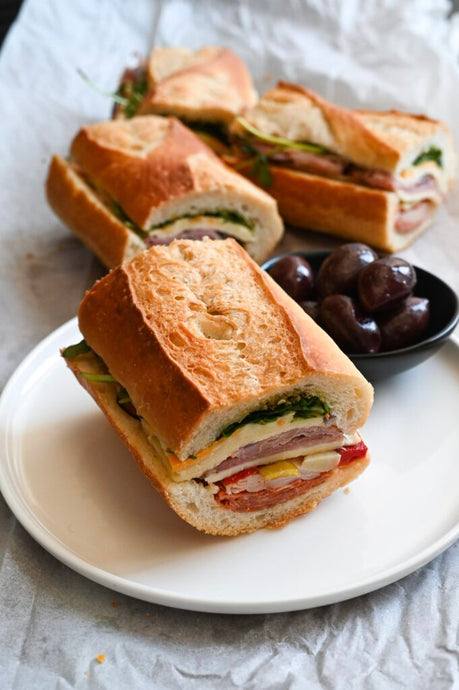 Deli Style Baguettes with a cupcake